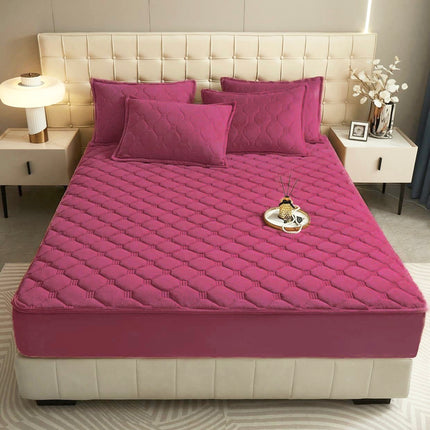 Husă / Topper saltea cu elastic, roz fuchsia, 140x200 cm Cod: TPC3