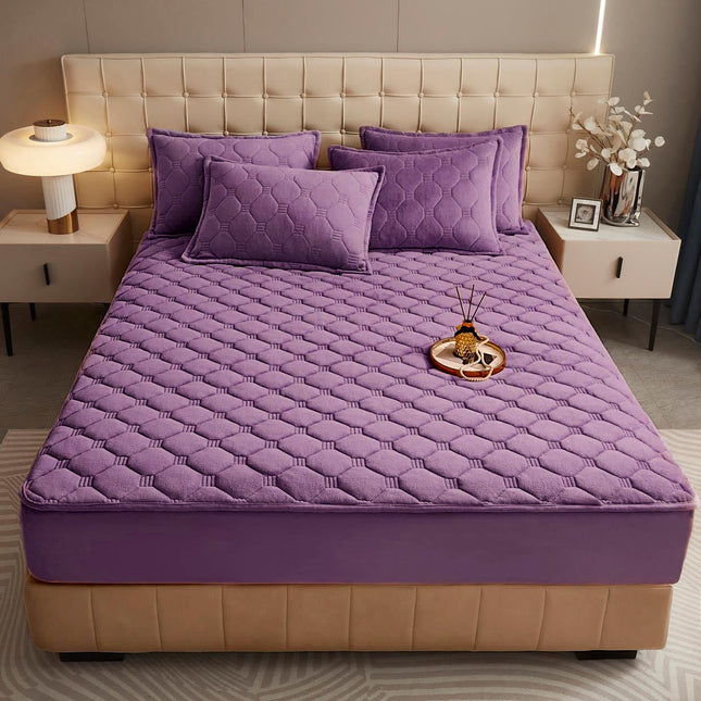 Husă / Topper saltea cu elastic, violet ,160x200 cm Cod: TPC55